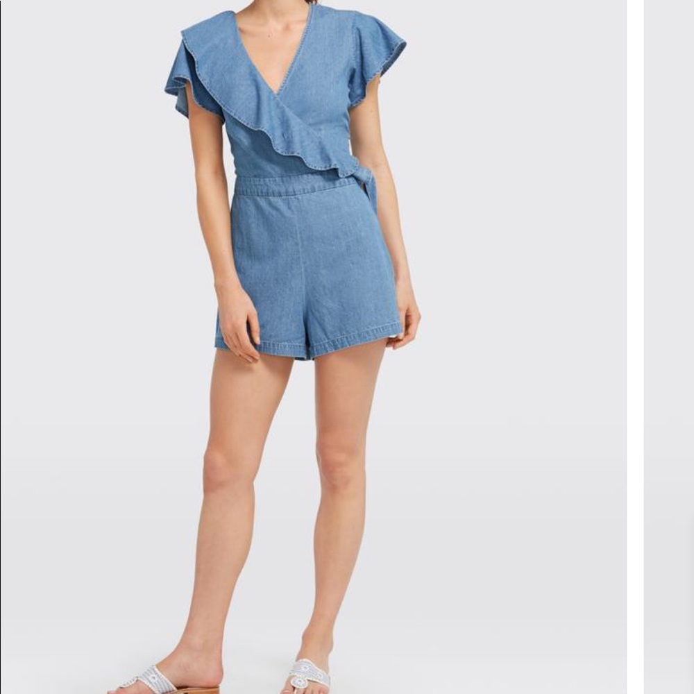 Draper James Chambray Flutter Romper